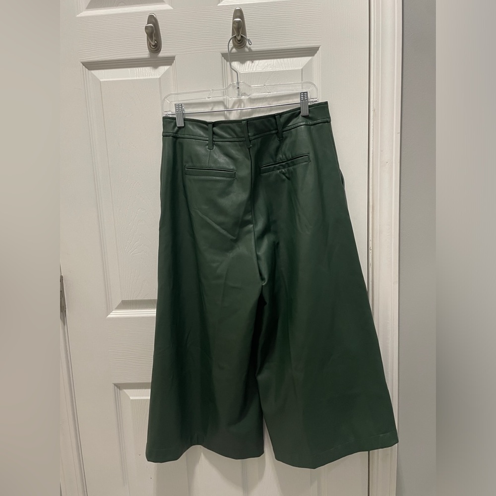 NWT Anthropologie Faux Leader Wide -Leg Culottes - Picture 5 of 9